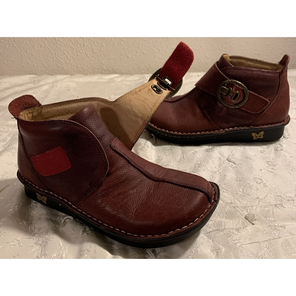Alegria PG Lite Ankle Boot Womans 8.5 37 Maroon Leather - Picture 9 of 14